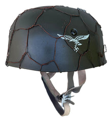  M38 Fallschirmjäger Helmet. "Normandy" Chicken Wire W/Single Decal. #2
