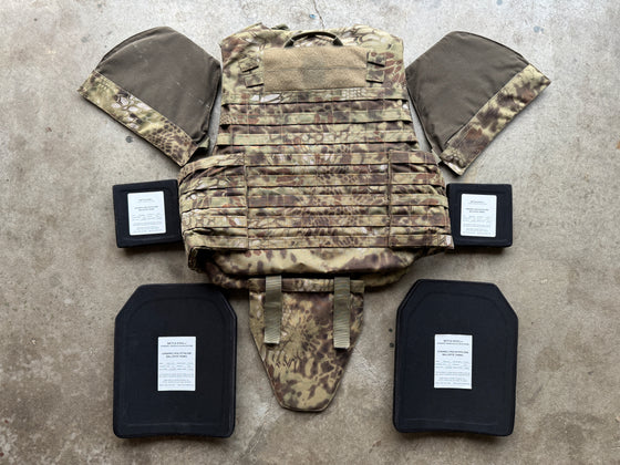 Mike's Custom Kryptek Mandrake IOTV With Level IV Plates and soft inserts.