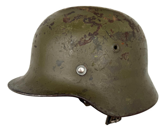 Finnish M40/55 Steel Helmet Size 58 Liner With Soldier Writing