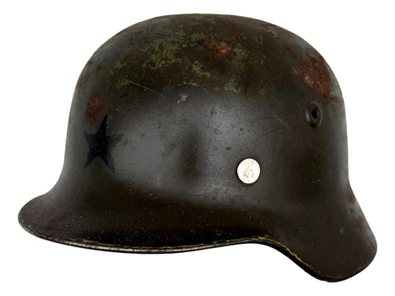 Finnish M40/55 Steel Helmet Size 58 Liner With Drawn-On Star