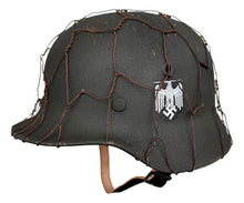  WW2 German M40 Single Decal Heer Helmet W/Normandy Chicken Wire