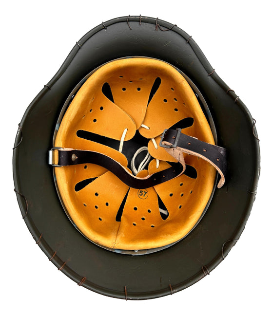 WW2 German M40 Single Decal Heer Helmet W/Normandy Chicken Wire