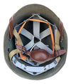 WW2 U.S. Low-Pressure M1 Airborne Helmet Liner. Reproduction. Rayon Webbing, Square Washers.
