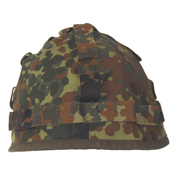 German Flecktarn Camo M62 Steel Helmet Cover- Unissued