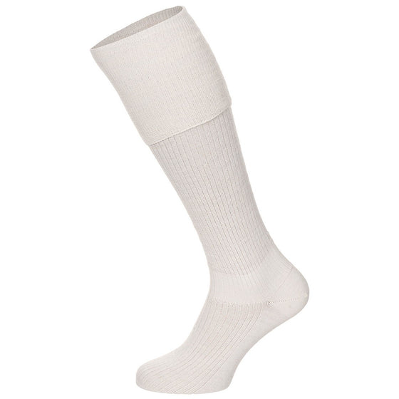 British Army White Knee-High Wool Blend Socks- Unissued – Mike's Militaria