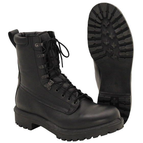 British Cold Weather Gore-Tex Lined Black Leather Combat Boots- Excellent Condition. IN STOCK