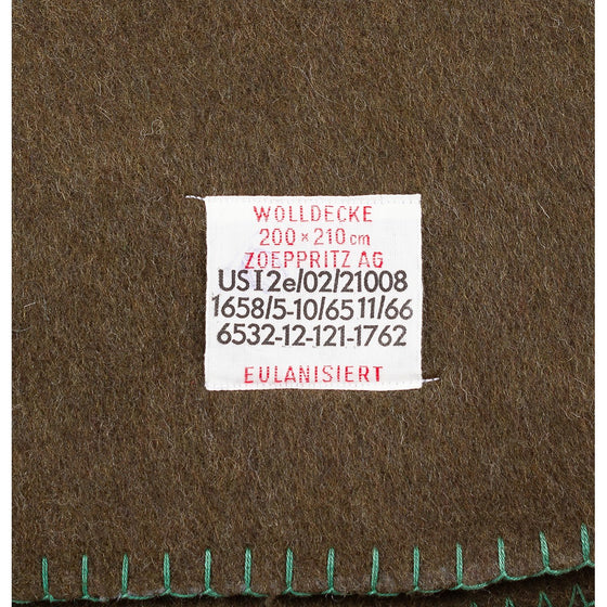 German Bundeswehr Wool Blanket- Excellent Condition- Brown