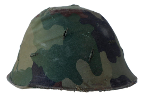 Yugoslavian M59 Steel Helmet with M93 Camouflage Cover - Used