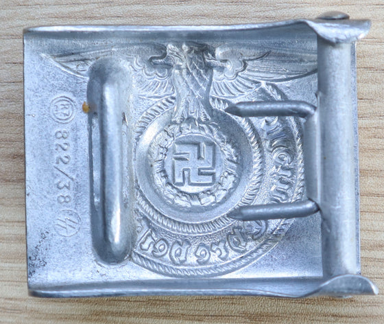 High Quality Reproduction Waffen SS Belt Buckle- Aluminum.