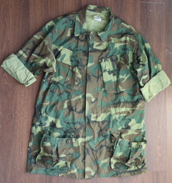 Vietnam Style Class II Green Dominant ERDL Jungle Fatigue Shirt- Size XL-Long- Reproduction