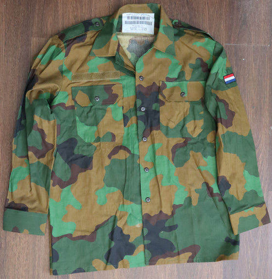 Dutch Jungle Camo Lightweight Field Shirt- Used- Size Large.