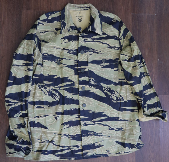 Vietnam Style "Golden Tiger Stripe" Shirt. Heavy Cotton Twill. Size XL