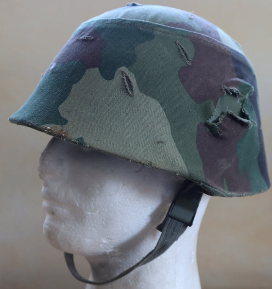 Yugoslavian M59/85 Steel Helmet with Camo Cover #2