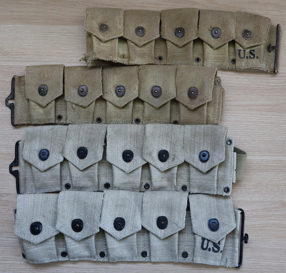 2 Reproduction M1923 U.S. Cartridge Belts