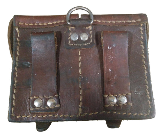 Yugoslavian M48 Mauser 2-Cell Leather Ammo Pouch- Used
