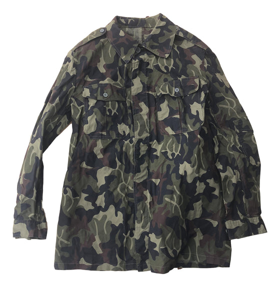 Romanian M1990 Camouflage Winter Weight Field Shirt- Size Medium-Long