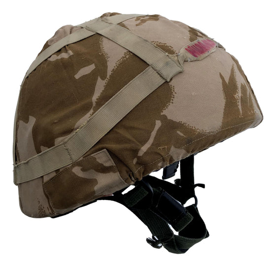 British MkVI Ballistic Nylon Combat Helmet- Size Large With Desert DPM Cover