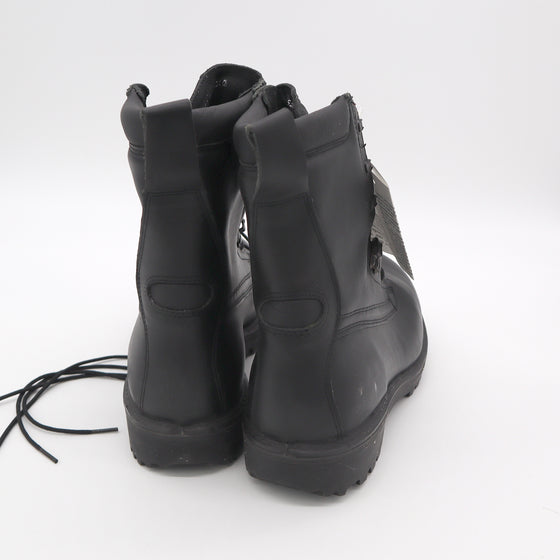 British Black Leather Combat Boots, Size 13 US.