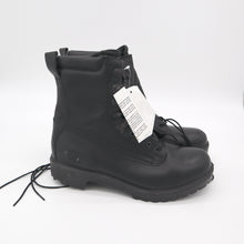  British Black Leather Combat Boots, Size 13 US.