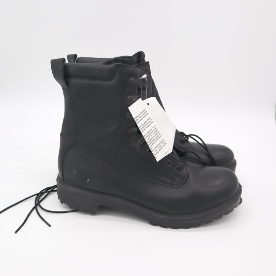 British Black Leather Combat Boots, Size 13 US.