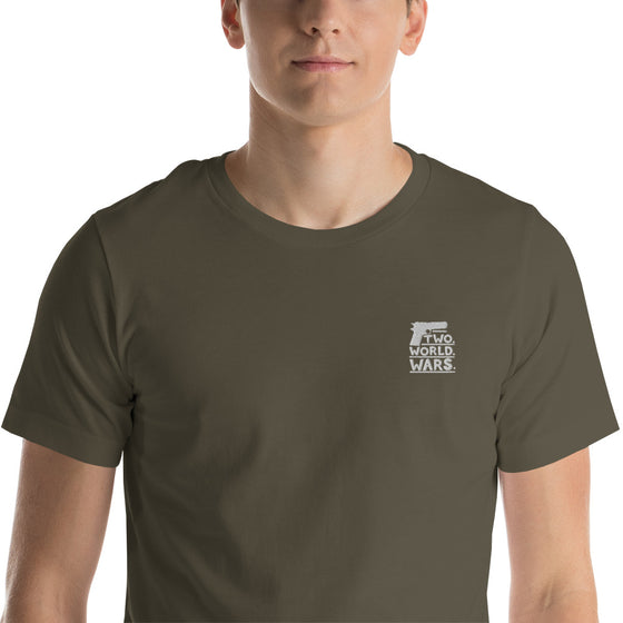 TWO. WORLD. WARS. - Embroidered Unisex T-Shirt